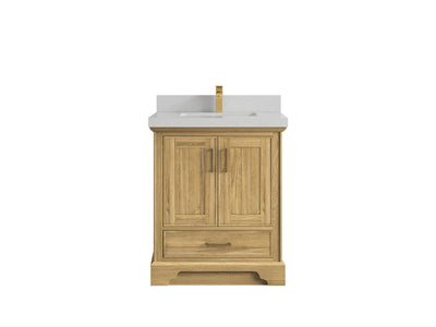 Charlotte 30 in. W x 22 in. D Single Sink Bathroom Teak Wood Vanity - Willow Bath and Vanity