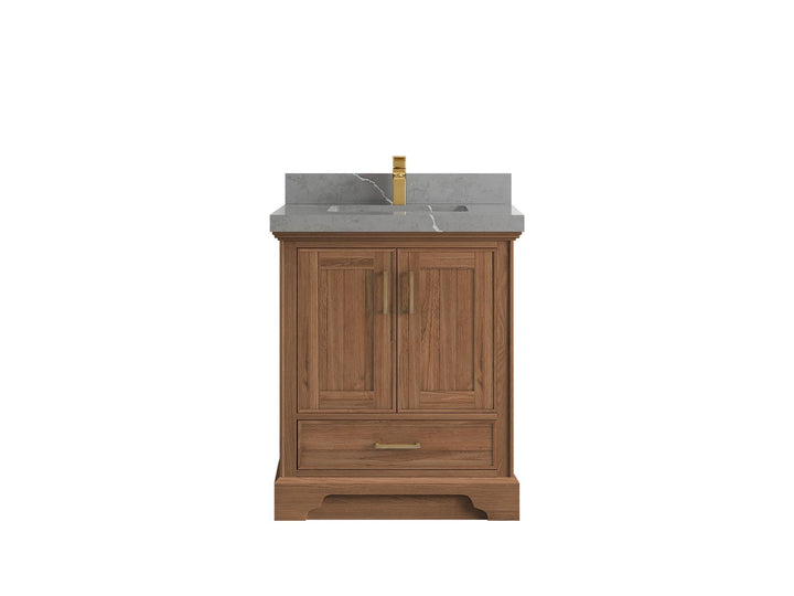 Charlotte 30 in. W x 22 in. D Single Sink Bathroom Teak Wood Vanity - photo 22