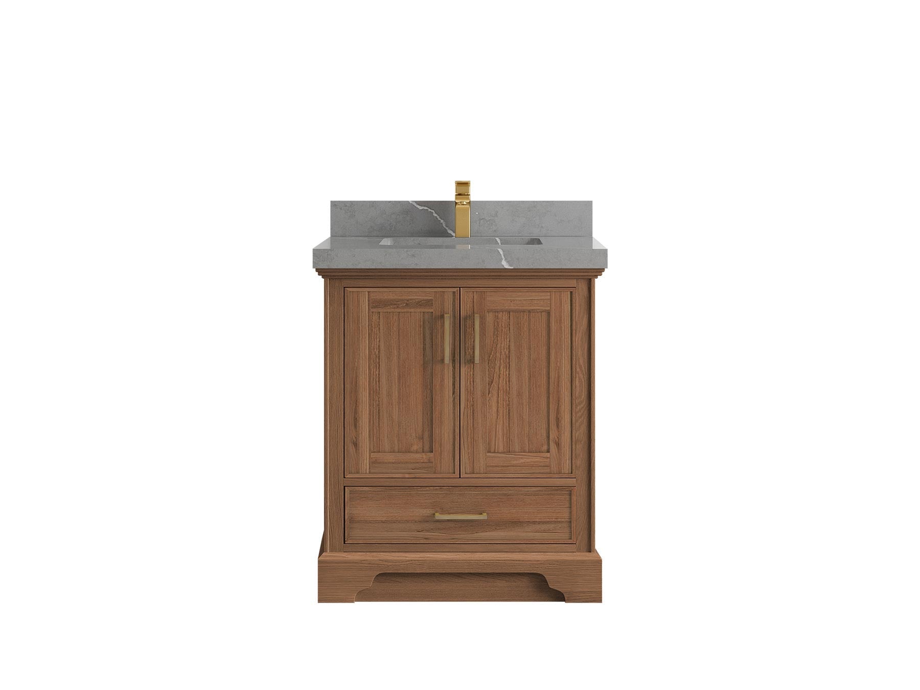 Charlotte 30 in. W x 22 in. D Single Sink Bathroom Teak Wood Vanity - Willow Bath and Vanity