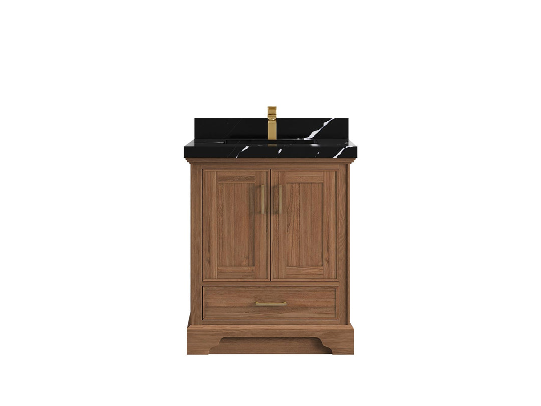 Charlotte 30 in. W x 22 in. D Single Sink Bathroom Teak Wood Vanity - Willow Bath and Vanity