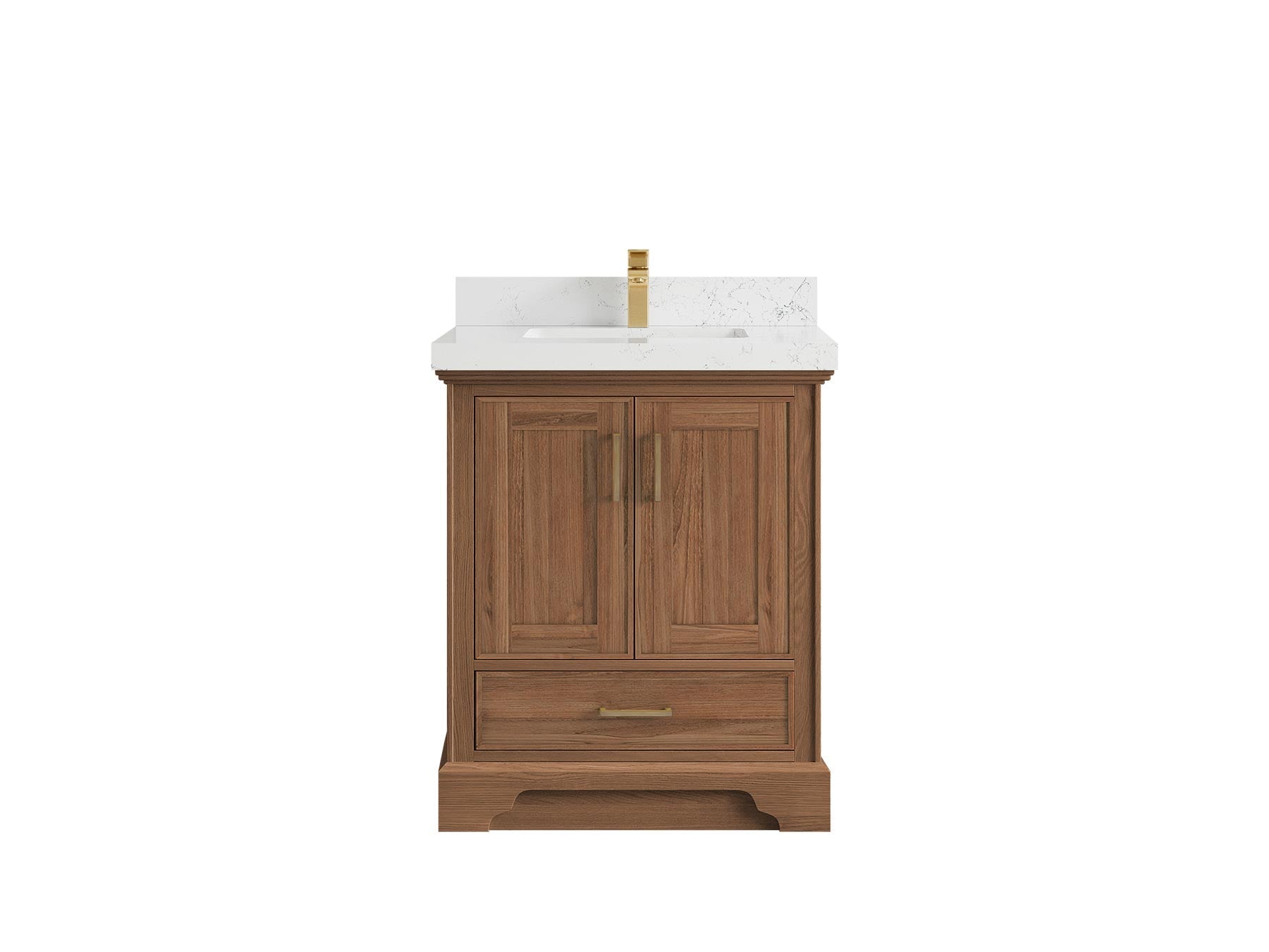 Charlotte 30 in. W x 22 in. D Single Sink Bathroom Teak Wood Vanity - Willow Bath and Vanity