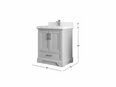 Charlotte 30 in. W x 22 in. D Single Sink Bathroom Vanity - photo 5