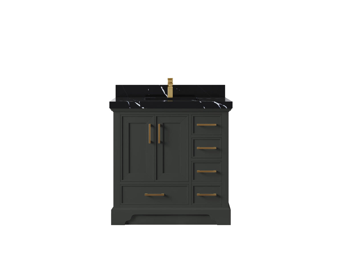 Charlotte 36 in. W x 22 in. D Center Sink Bathroom Vanity - Willow Bath and Vanity