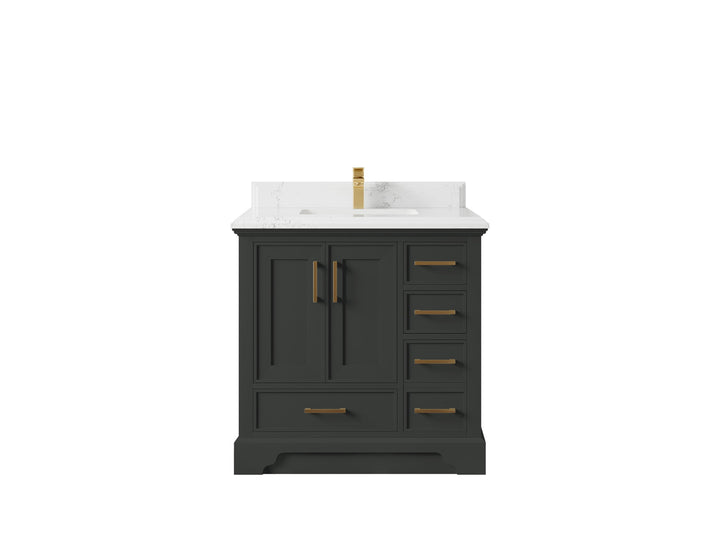 Charlotte 36 in. W x 22 in. D Center Sink Bathroom Vanity - photo 24