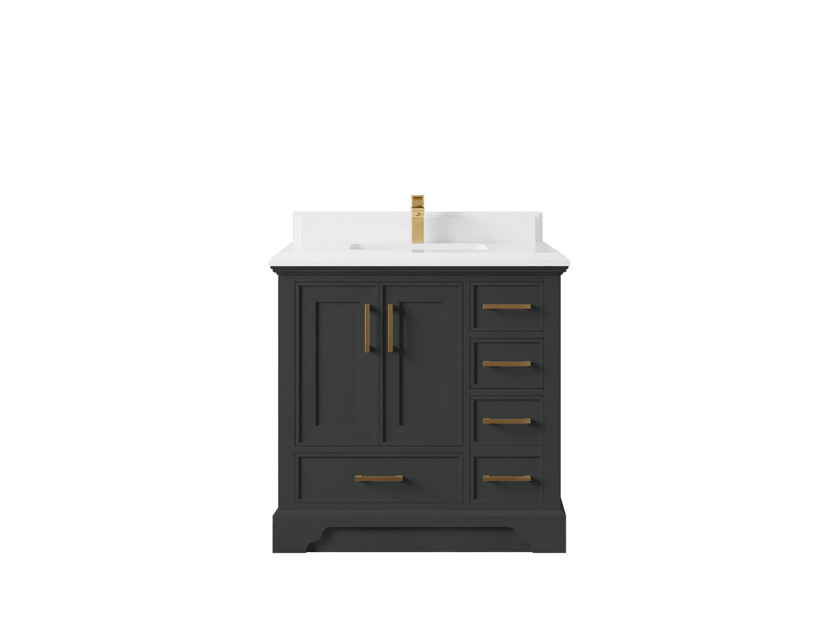 Charlotte 36 in. W x 22 in. D Center Sink Bathroom Vanity - Willow Bath and Vanity