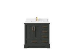 Charlotte 36 in. W x 22 in. D Center Sink Bathroom Vanity - photo 26