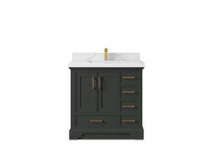 Charlotte 36 in. W x 22 in. D Center Sink Bathroom Vanity - photo 12