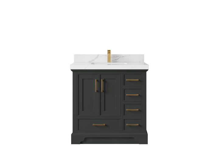 Charlotte 36 in. W x 22 in. D Center Sink Bathroom Vanity - photo 12