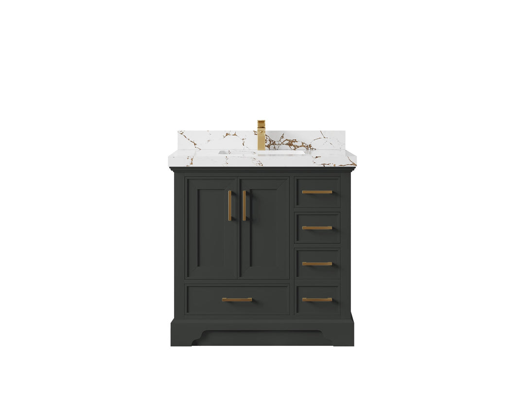 Charlotte 36 in. W x 22 in. D Center Sink Bathroom Vanity - Willow Bath and Vanity