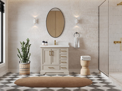Charlotte 36 in. W x 22 in. D Center Sink Bathroom Vanity - Willow Bath and Vanity