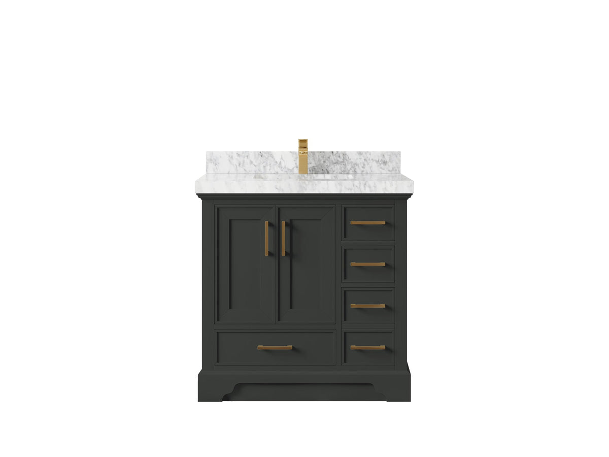 Charlotte 36 in. W x 22 in. D Center Sink Bathroom Vanity - Willow Bath and Vanity
