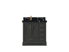 Charlotte 36 in. W x 22 in. D Left Offset Sink Bathroom Vanity - photo 8