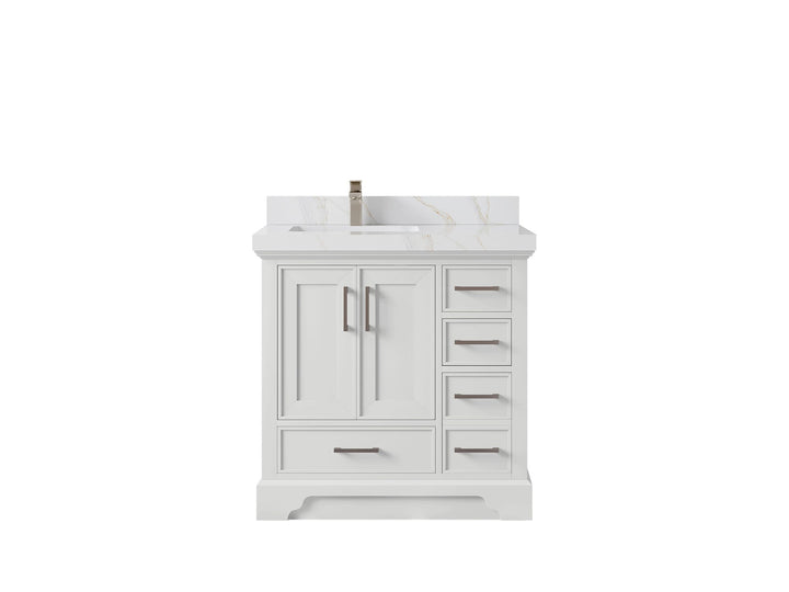 Charlotte 36 in. W x 22 in. D Left Offset Sink Bathroom Vanity - photo 1