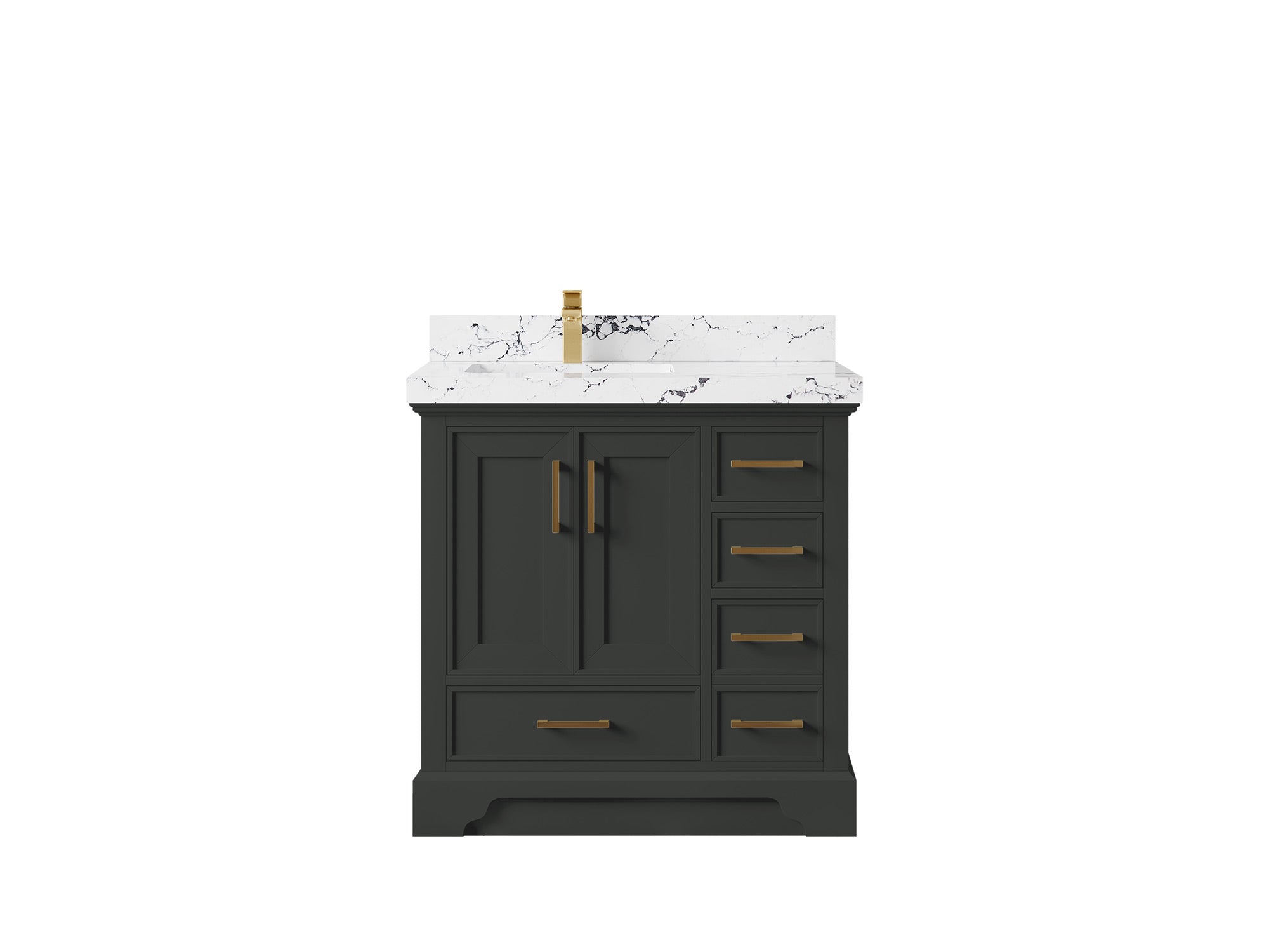 Charlotte 36 in. W x 22 in. D Left Offset Sink Bathroom Vanity - Willow Bath and Vanity