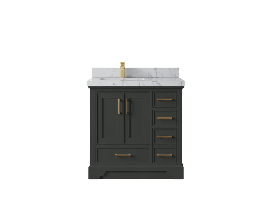 Charlotte 36 in. W x 22 in. D Left Offset Sink Bathroom Vanity - Willow Bath and Vanity