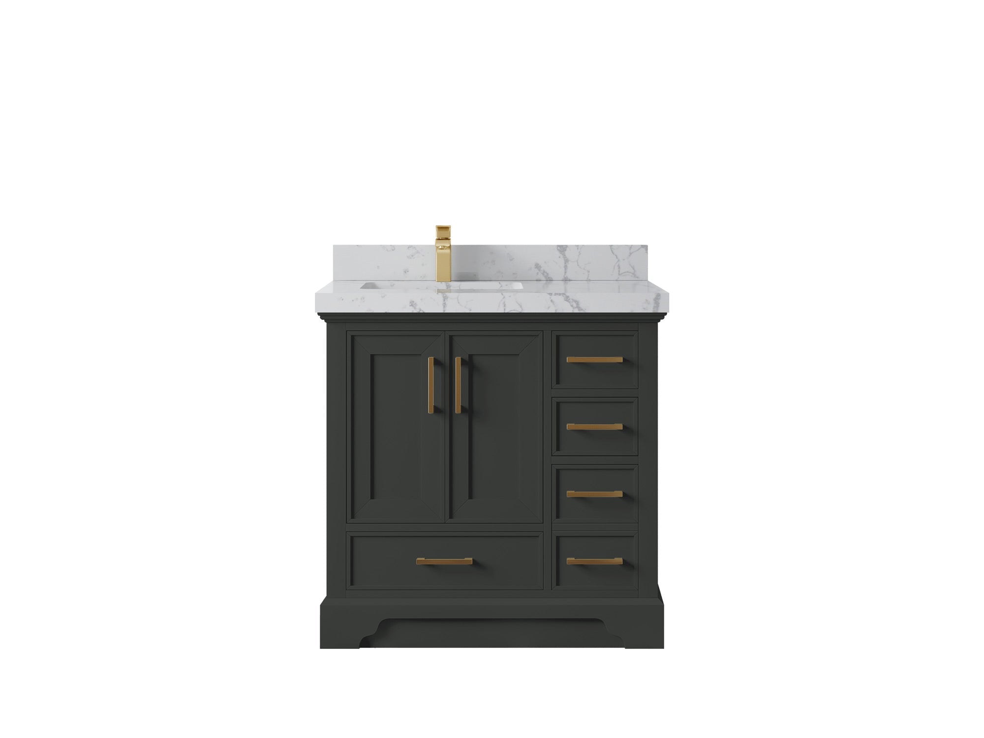Charlotte 36 in. W x 22 in. D Left Offset Sink Bathroom Vanity - Willow Bath and Vanity