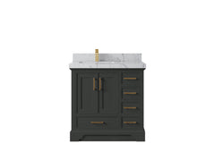 Charlotte 36 in. W x 22 in. D Left Offset Sink Bathroom Vanity - photo 40