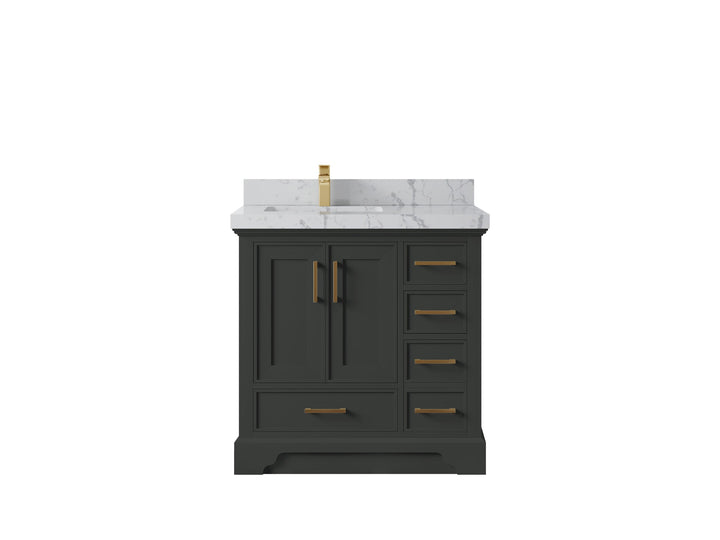 Charlotte 36 in. W x 22 in. D Left Offset Sink Bathroom Vanity - photo 40