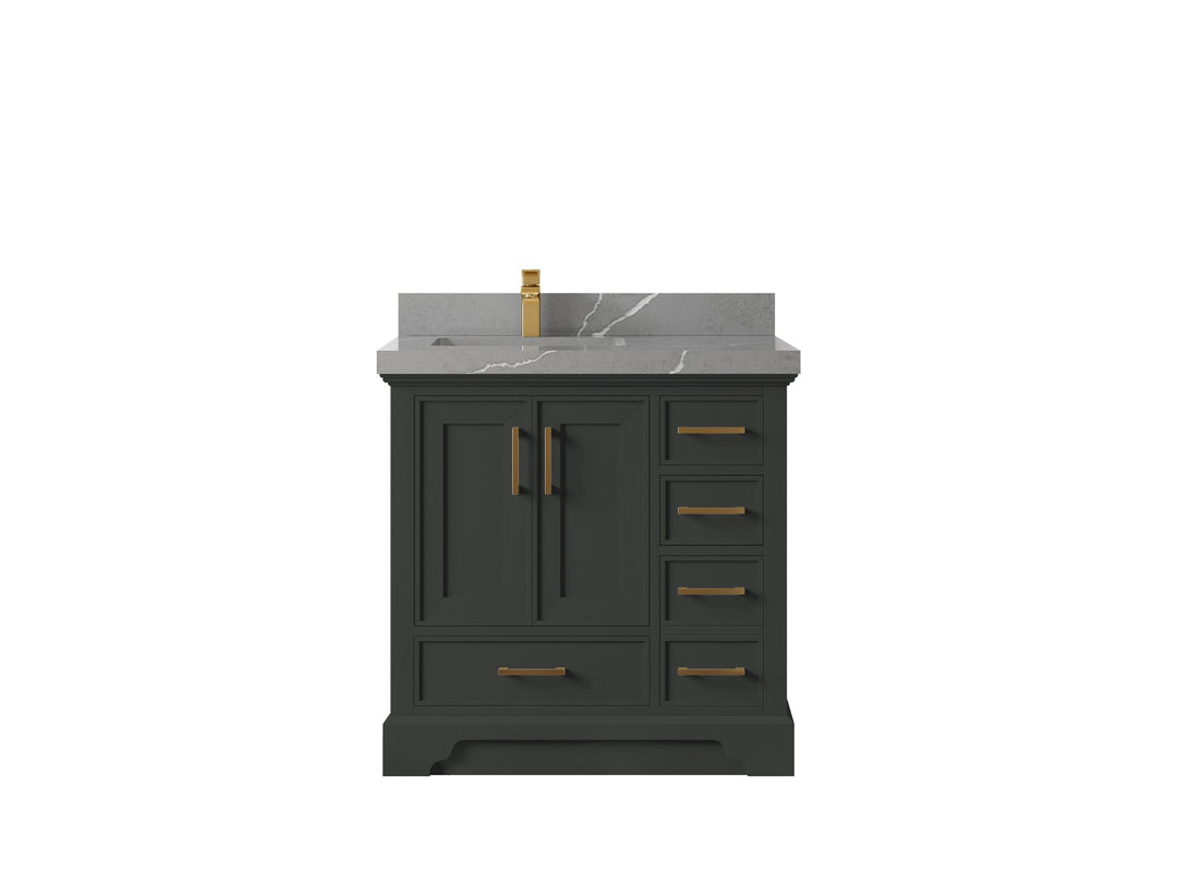 Charlotte 36 in. W x 22 in. D Left Offset Sink Bathroom Vanity - Willow Bath and Vanity