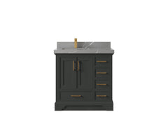 Charlotte 36 in. W x 22 in. D Left Offset Sink Bathroom Vanity - photo 32