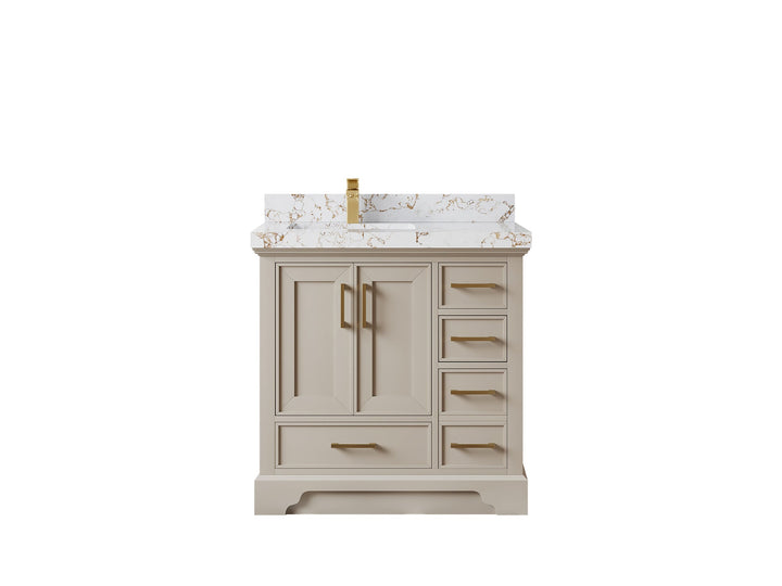 Charlotte 36 in. W x 22 in. D Left Offset Sink Bathroom Vanity - photo 36