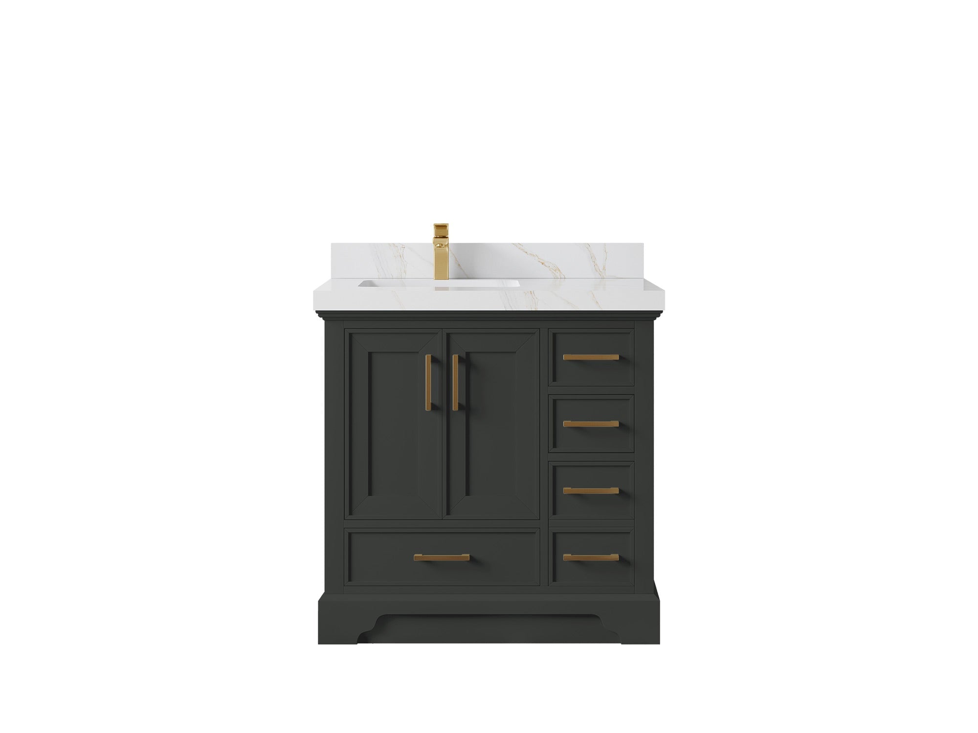 Charlotte 36 in. W x 22 in. D Left Offset Sink Bathroom Vanity - Willow Bath and Vanity