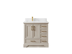 Charlotte 36 in. W x 22 in. D Left Offset Sink Bathroom Vanity - photo 24