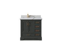 Charlotte 36 in. W x 22 in. D Left Offset Sink Bathroom Vanity - photo 10