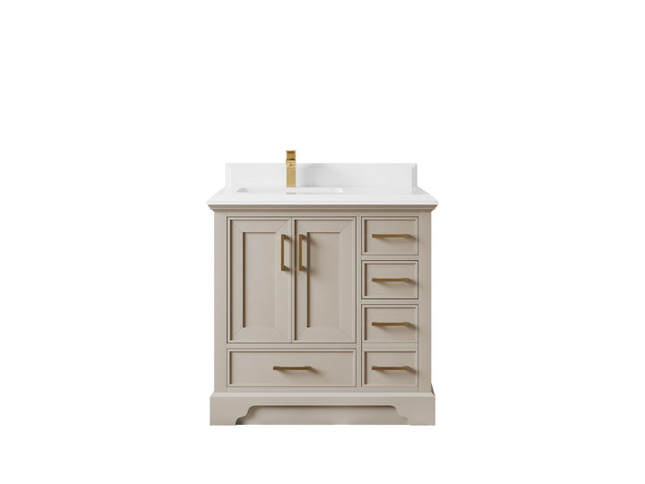 Charlotte 36 in. W x 22 in. D Left Offset Sink Bathroom Vanity - photo 26