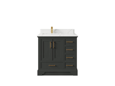 Charlotte 36 in. W x 22 in. D Left Offset Sink Bathroom Vanity - Willow Bath and Vanity