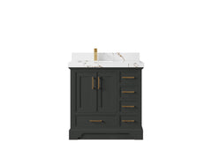 Charlotte 36 in. W x 22 in. D Left Offset Sink Bathroom Vanity - photo 34