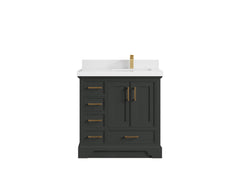 Charlotte 36 in. W x 22 in. D Right Offset Sink Bathroom Vanity - photo 42