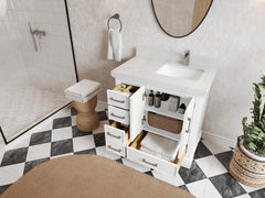Charlotte 36 in. W x 22 in. D Right Offset Sink Bathroom Vanity - photo 3