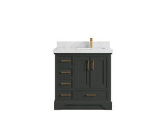 Charlotte 36 in. W x 22 in. D Right Offset Sink Bathroom Vanity - photo 16