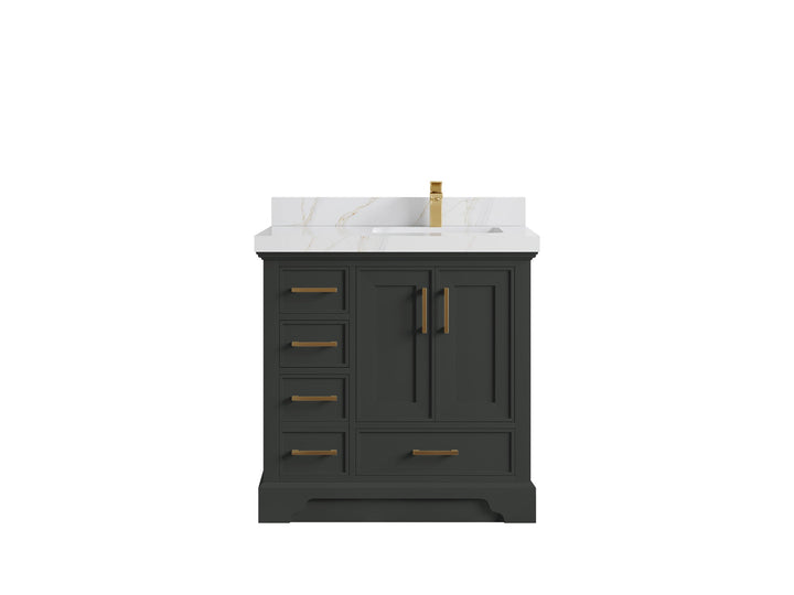 Charlotte 36 in. W x 22 in. D Right Offset Sink Bathroom Vanity - photo 16