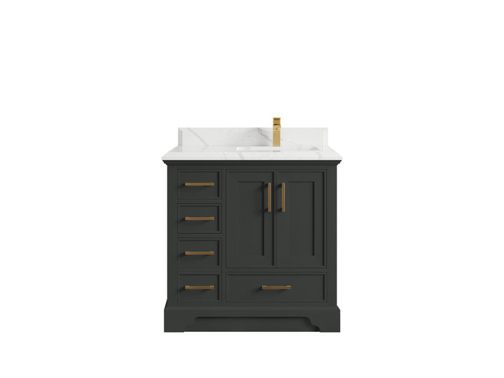 Charlotte 36 in. W x 22 in. D Right Offset Sink Bathroom Vanity - photo 22