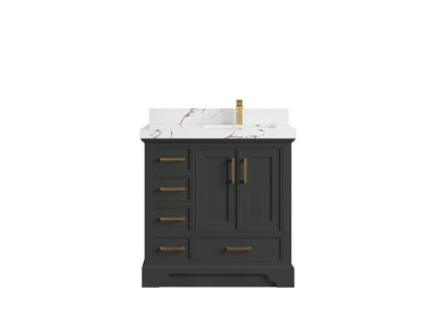 Charlotte 36 in. W x 22 in. D Right Offset Sink Bathroom Vanity - Willow Bath and Vanity