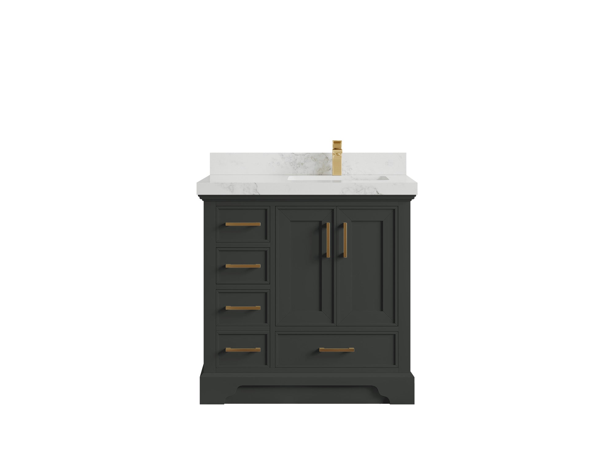 Charlotte 36 in. W x 22 in. D Right Offset Sink Bathroom Vanity - Willow Bath and Vanity