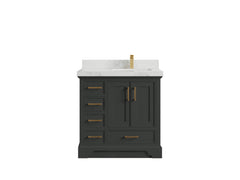 Charlotte 36 in. W x 22 in. D Right Offset Sink Bathroom Vanity - photo 14