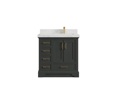 Charlotte 36 in. W x 22 in. D Right Offset Sink Bathroom Vanity - Willow Bath and Vanity