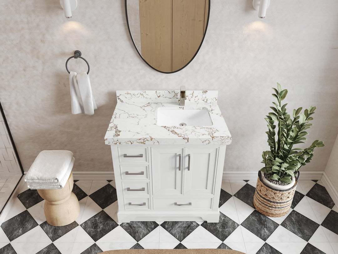 Charlotte 36 in. W x 22 in. D Right Offset Sink Bathroom Vanity - Willow Bath and Vanity