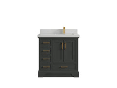 Charlotte 36 in. W x 22 in. D Right Offset Sink Bathroom Vanity - photo 20