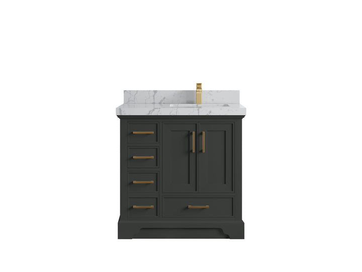 Charlotte 36 in. W x 22 in. D Right Offset Sink Bathroom Vanity - photo 40