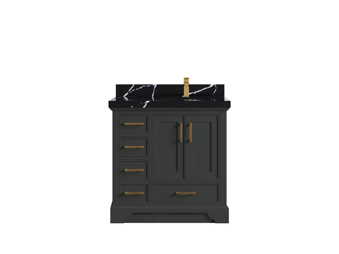 Charlotte 36 in. W x 22 in. D Right Offset Sink Bathroom Vanity - Willow Bath and Vanity