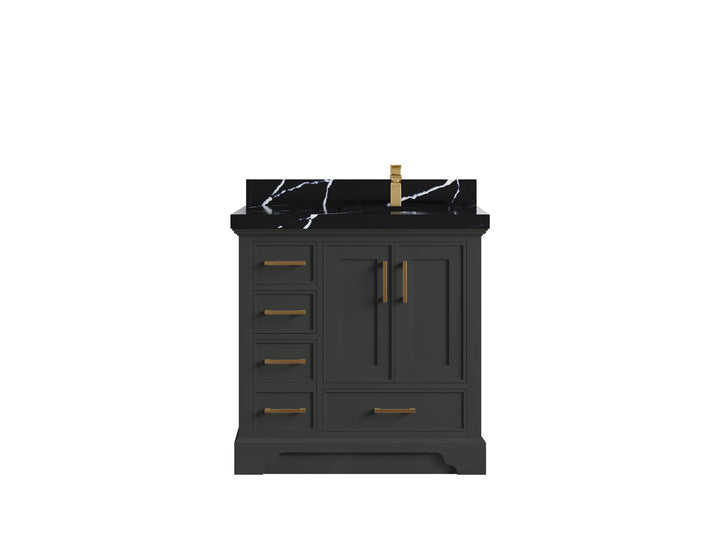 Charlotte 36 in. W x 22 in. D Right Offset Sink Bathroom Vanity - photo 8