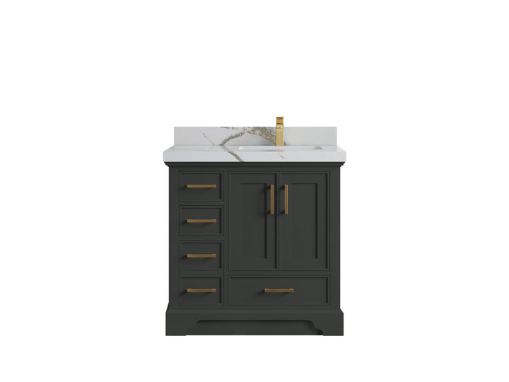 Charlotte 36 in. W x 22 in. D Right Offset Sink Bathroom Vanity - photo 10