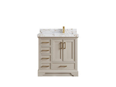 Charlotte 36 in. W x 22 in. D Right Offset Sink Bathroom Vanity - photo 36
