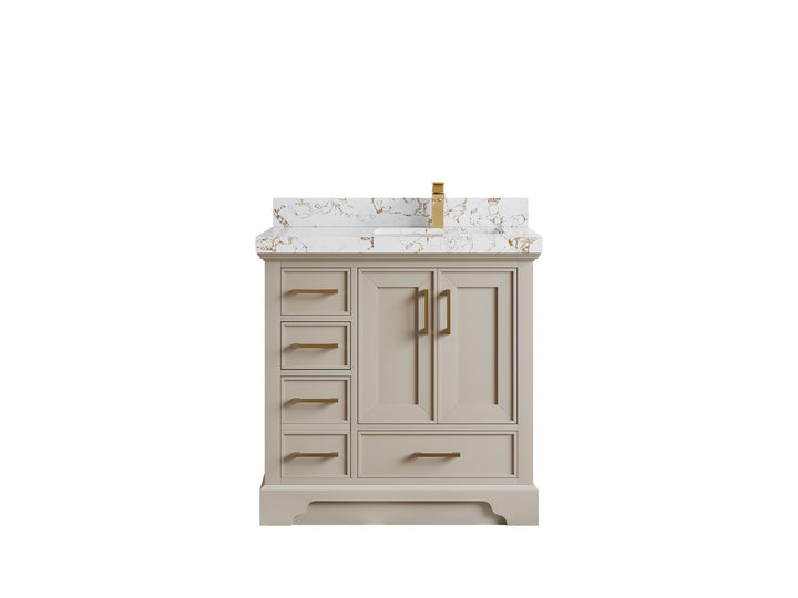 Charlotte 36 in. W x 22 in. D Right Offset Sink Bathroom Vanity - photo 36
