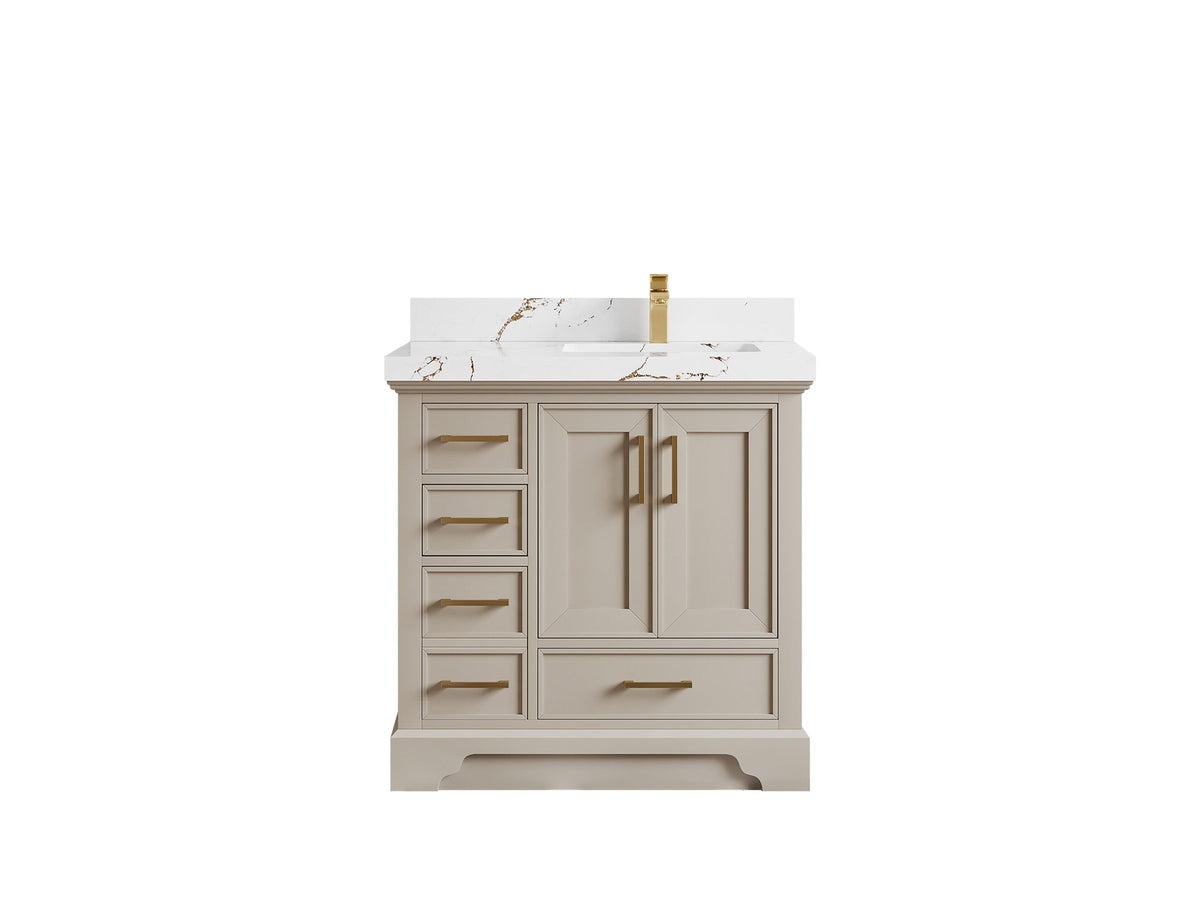Charlotte 36 in. W x 22 in. D Right Offset Sink Bathroom Vanity - Willow Bath and Vanity