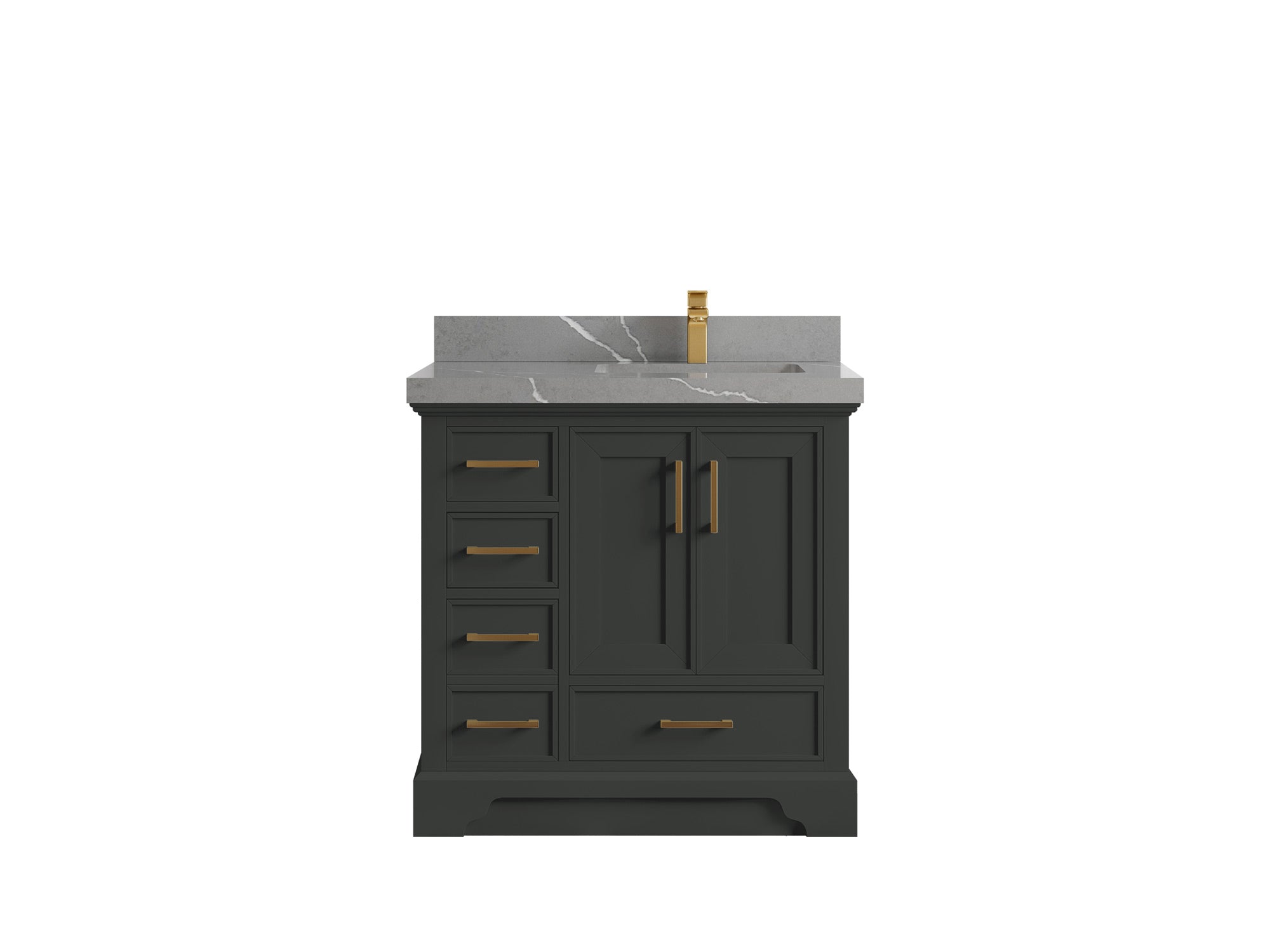 Charlotte 36 in. W x 22 in. D Right Offset Sink Bathroom Vanity - Willow Bath and Vanity